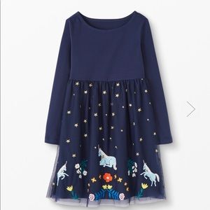 hanna Andersson Unicorn Dress size 6-7